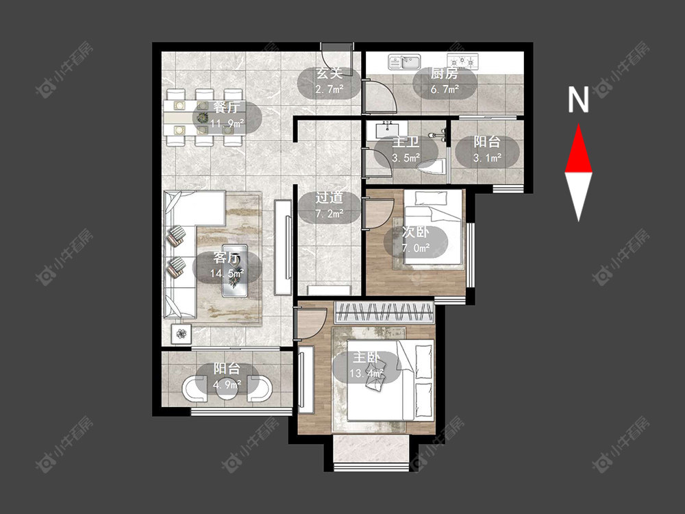 常州星河丹堤五区在售二手房源户型图_小牛看房
