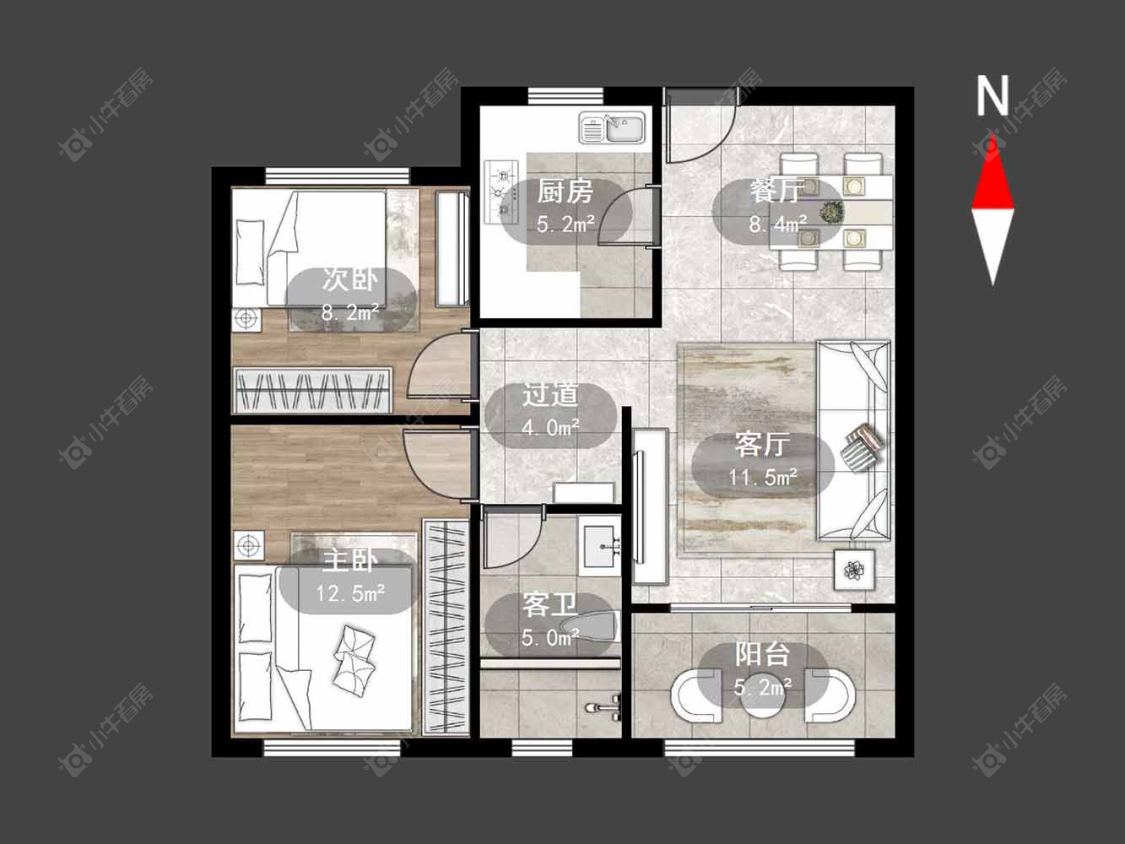 常州新城公馆荣域在售二手房源户型图_小牛看房