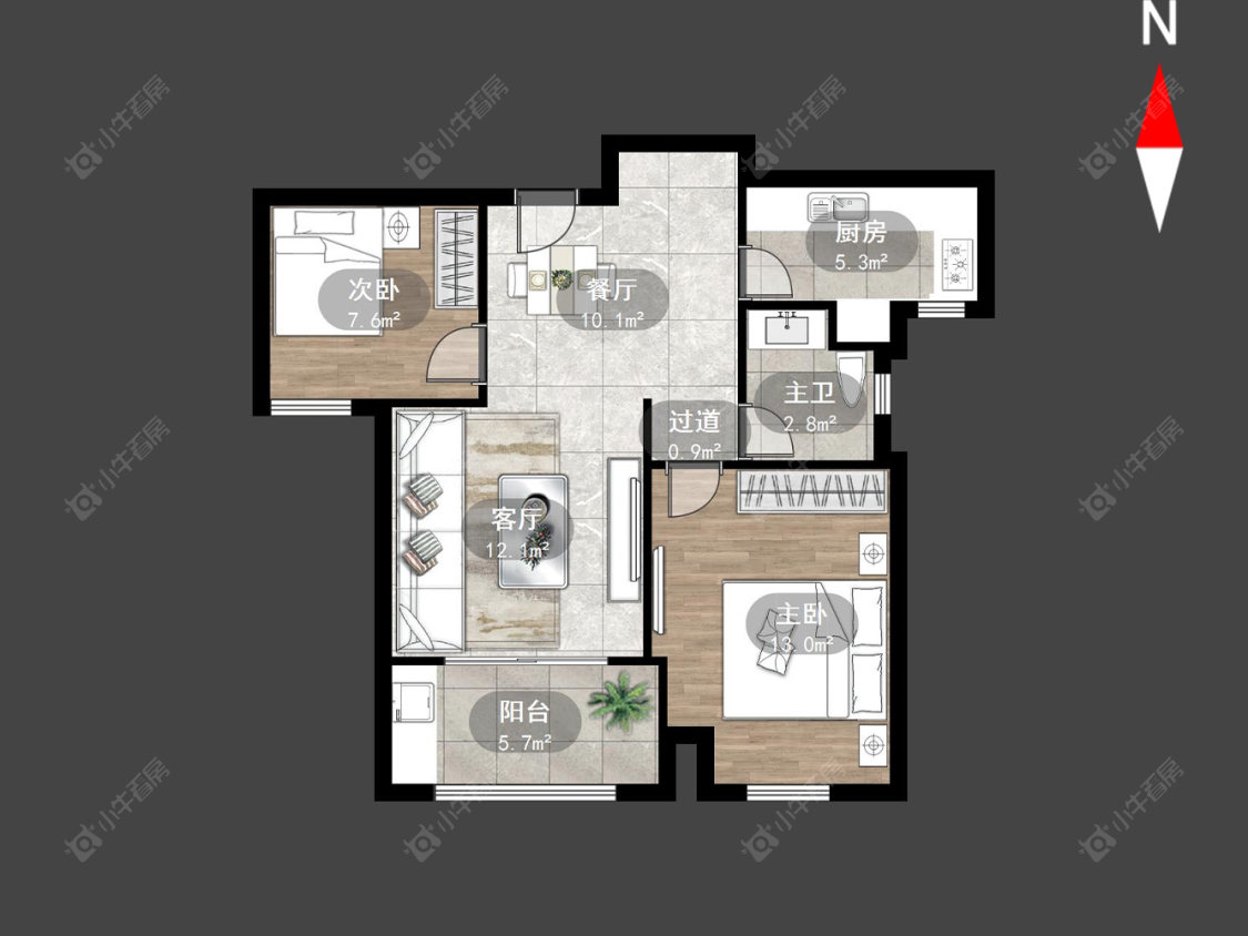 常州香溢紫郡一期在售二手房源户型图_小牛看房