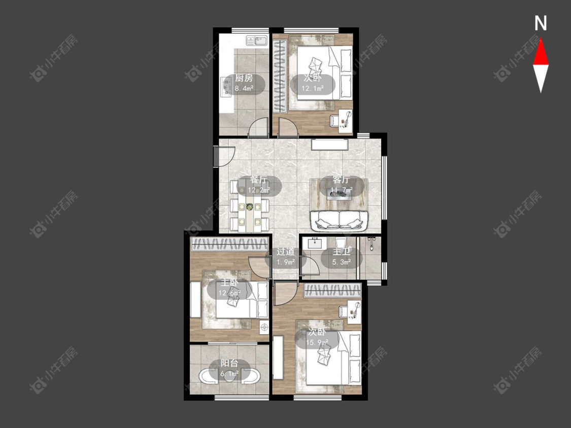 金色领寓房源户型图 常州金色领寓在售二手房源户型图_小牛看房