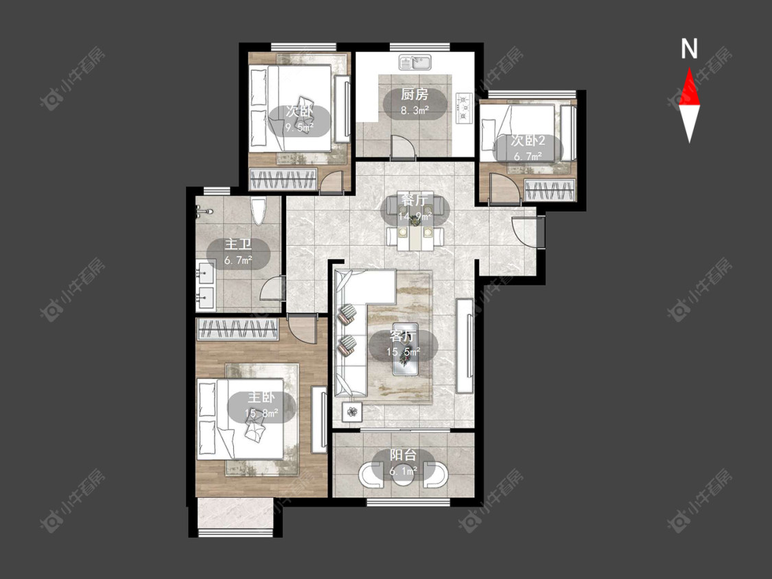 常州弘阳上城在售二手房源户型图_小牛看房