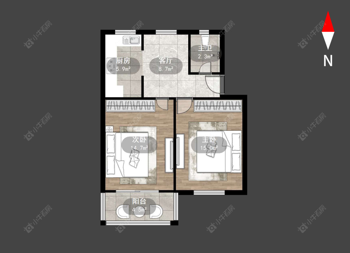常州工人新村南在售二手房源户型图_小牛看房