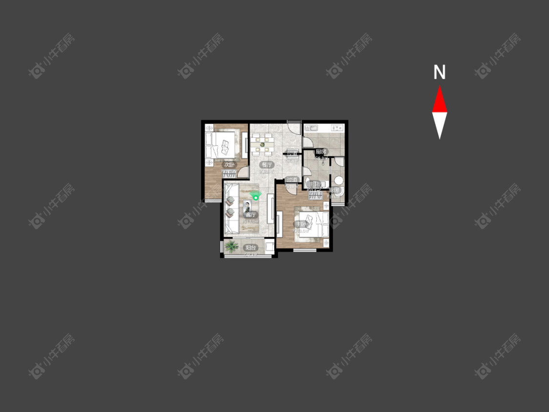 常州凯纳华侨城在售二手房源户型图_小牛看房