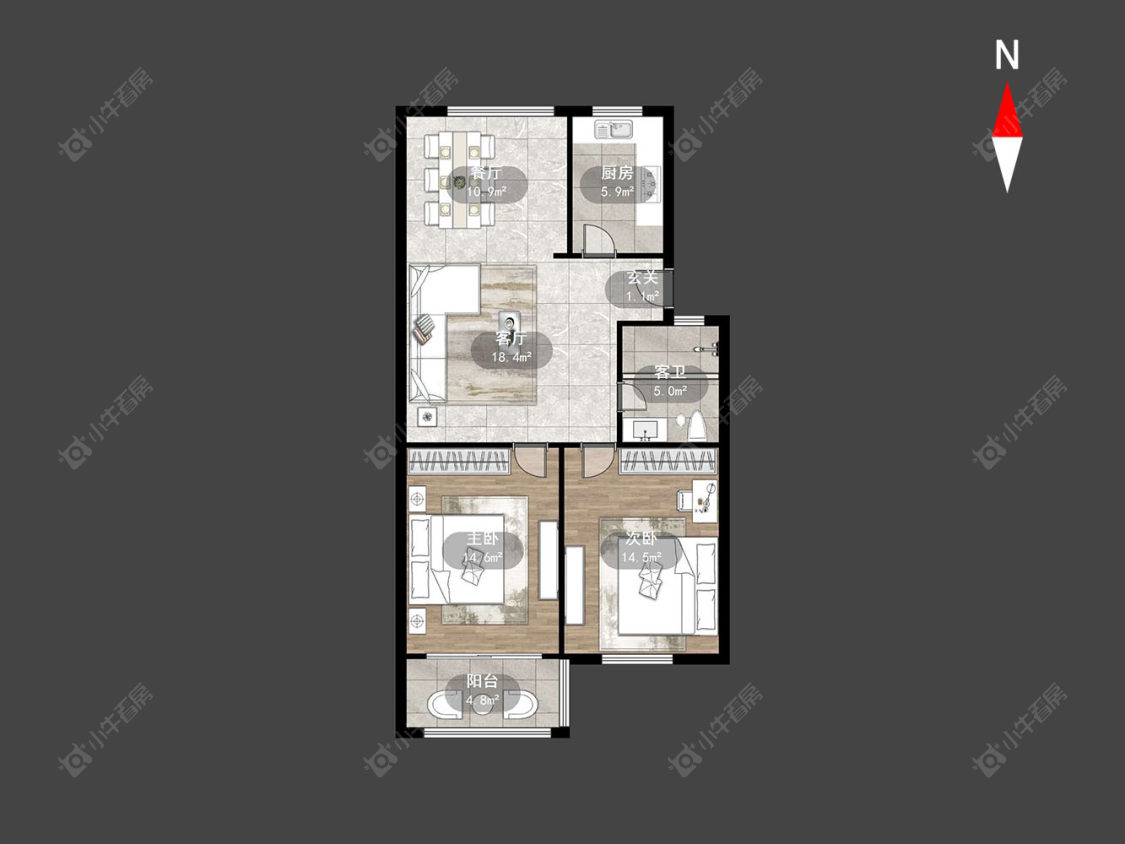 常州翠竹新村北区在售二手房房源户型图_小牛看房