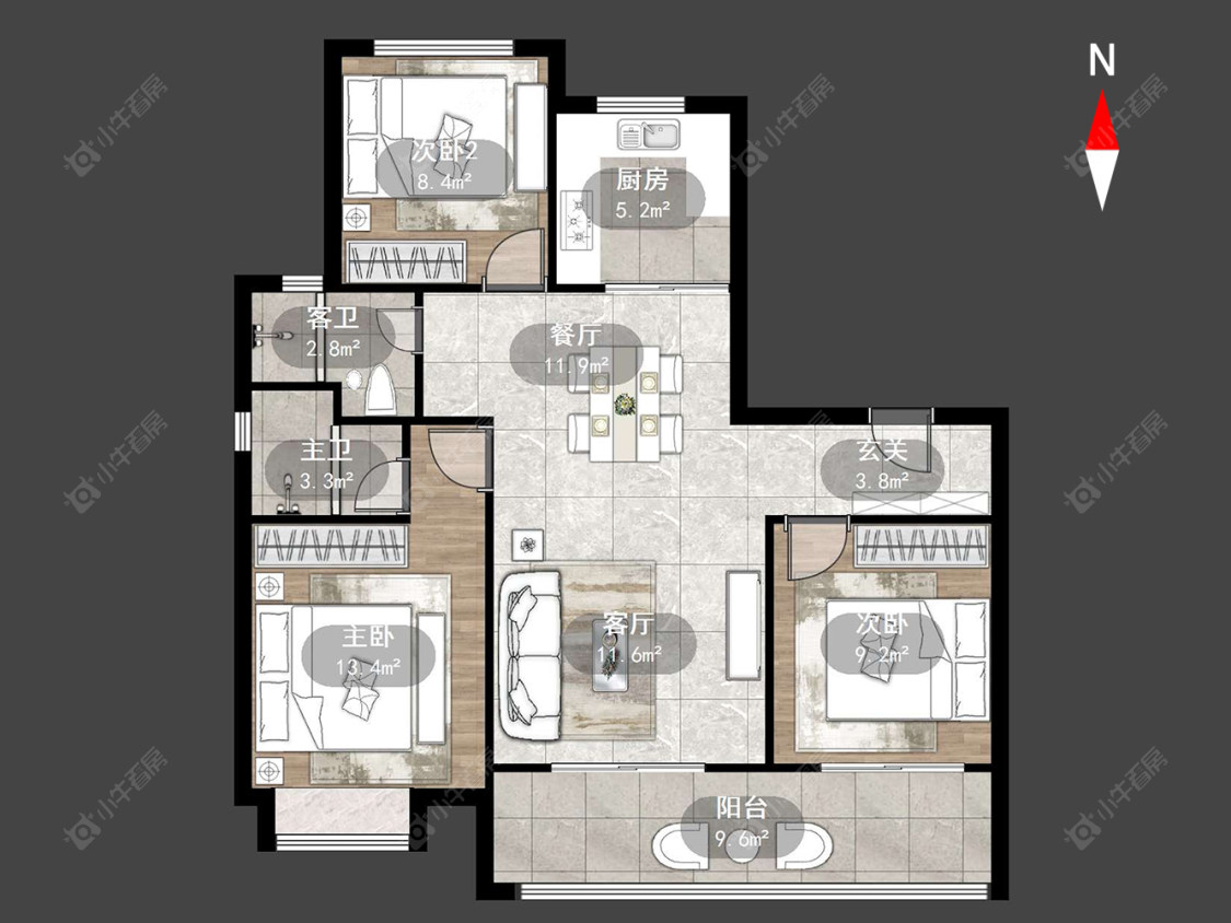 常州华润万象府在售二手房源户型图_小牛看房