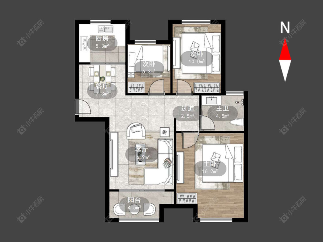 新城域一期房源户型图 常州新城域一期在售二手房源户型图_小牛看房