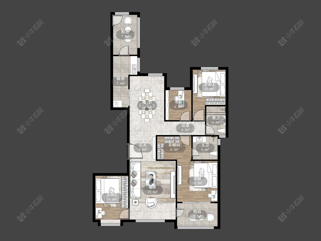 恒大名都二三期房源户型图 丹阳恒大名都二三期在售二手房源户型图_小牛看房