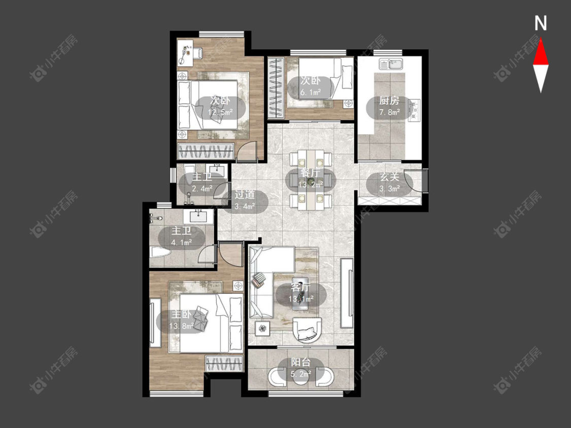 保利公园九里房源户型图 常州保利公园九里在售二手房源户型图_小牛看房