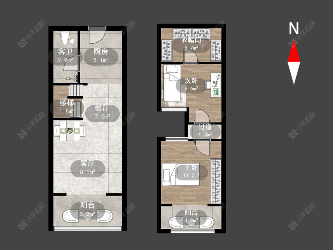 常州高力国际SOHO在售二手房源户型图_小牛看房