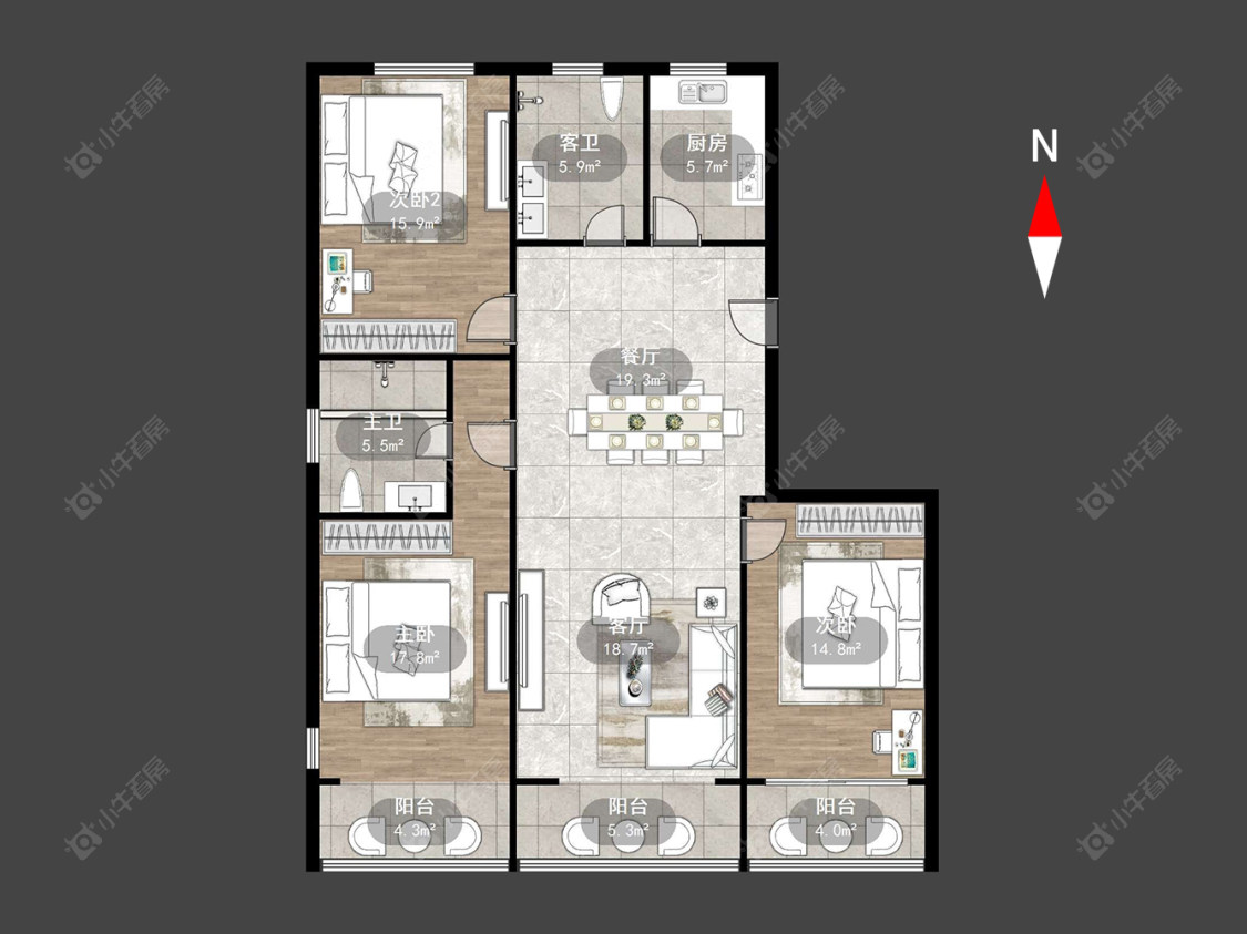 常州红梅新村在售二手房源户型图_小牛看房