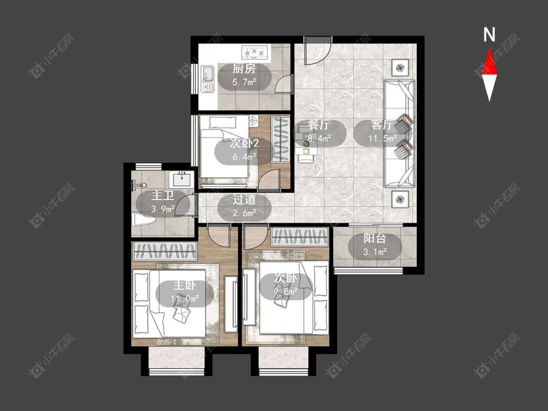 常州弘阳上城在售二手房源户型图_小牛看房