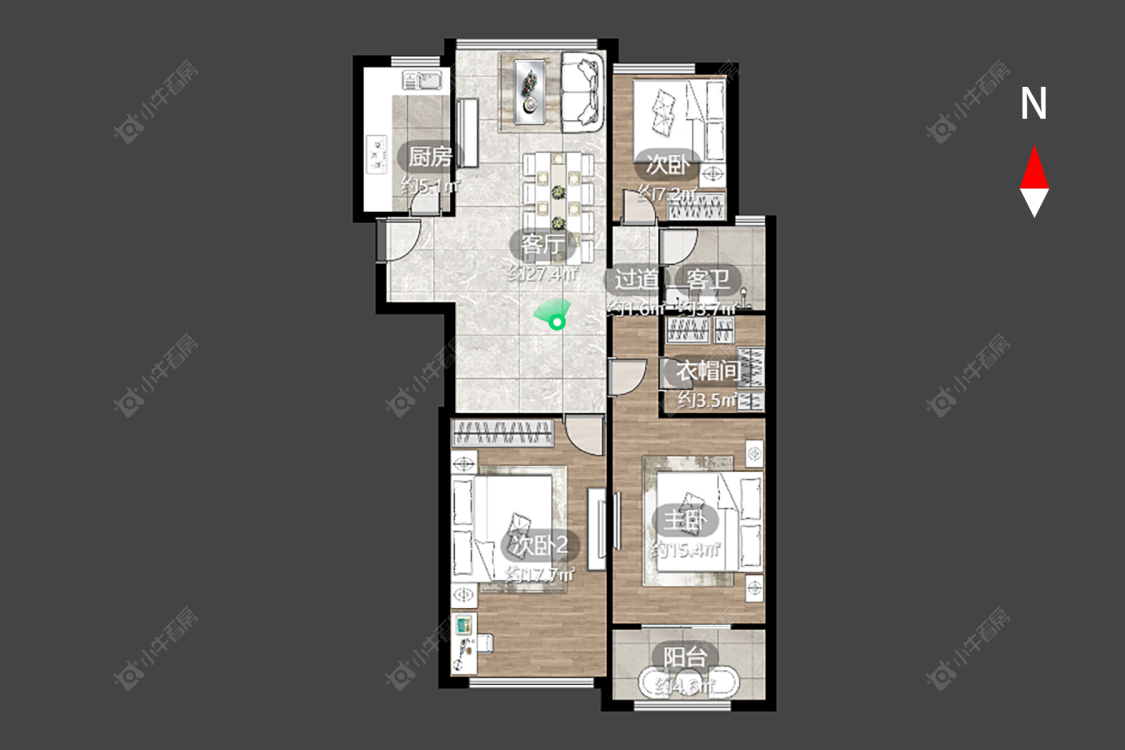 常州龙涛紫郡苑在售二手房源户型图_小牛看房
