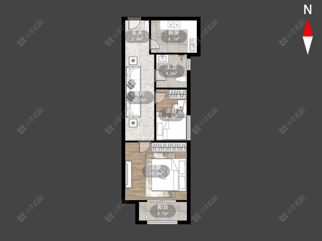 常州九洲新世界花苑在售二手房源户型图_小牛看房