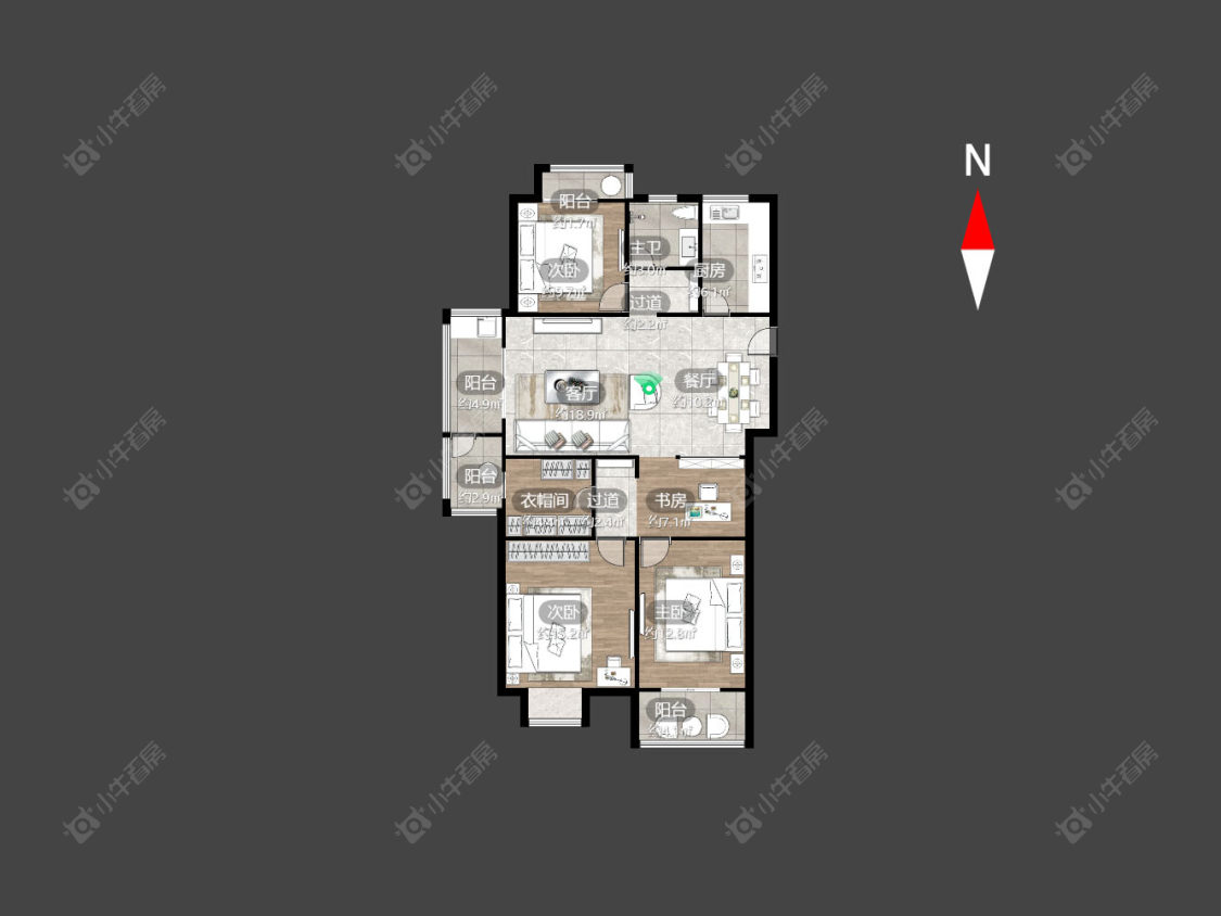 常州中意宝第在售二手房源户型图_小牛看房