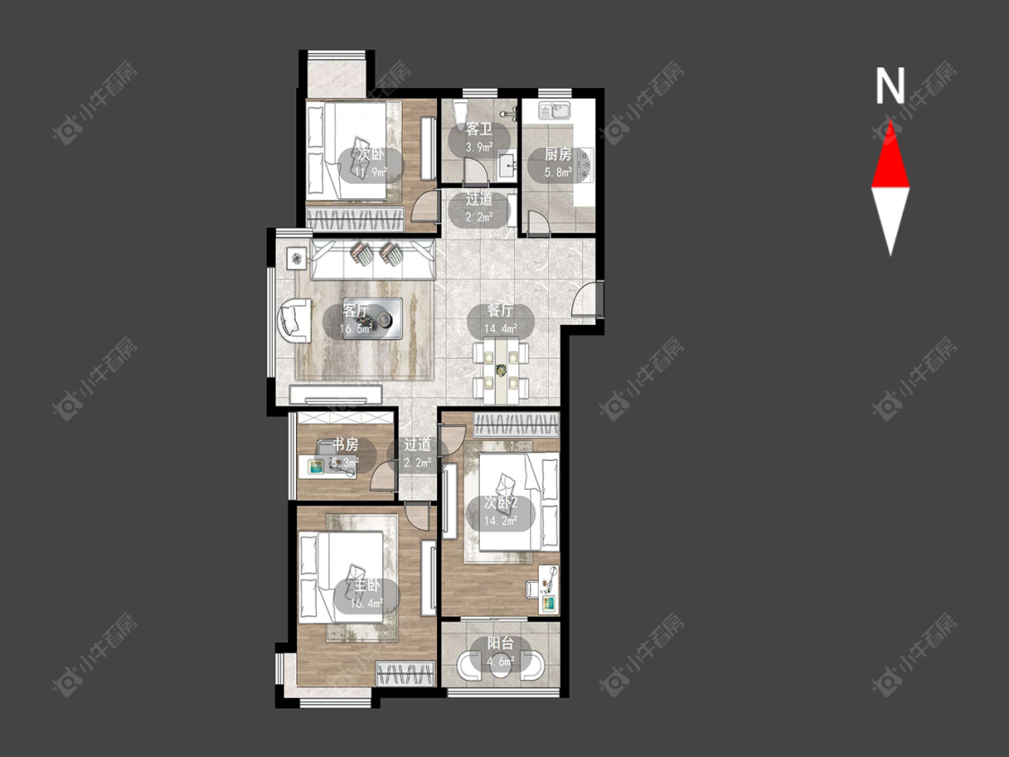 常州飞龙新苑在售二手房源户型图_小牛看房
