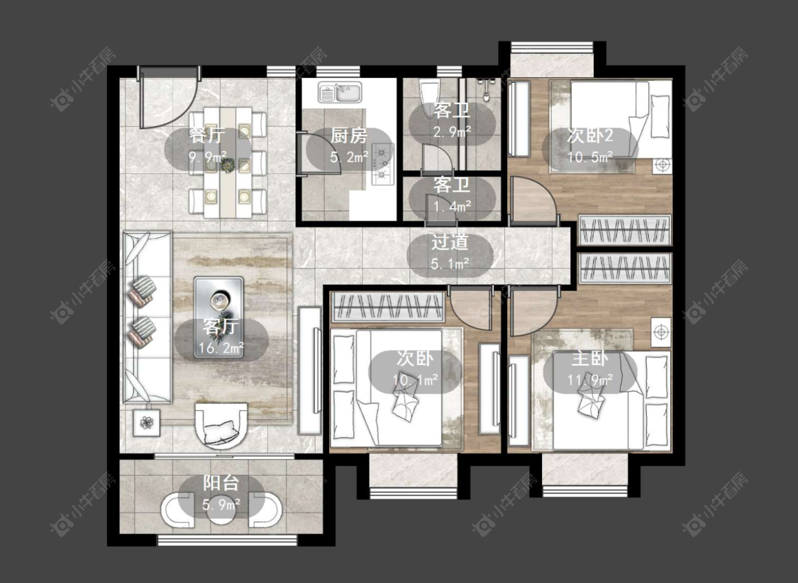 龙控公园道房源户型图 常州龙控公园道在售二手房源户型图_小牛看房
