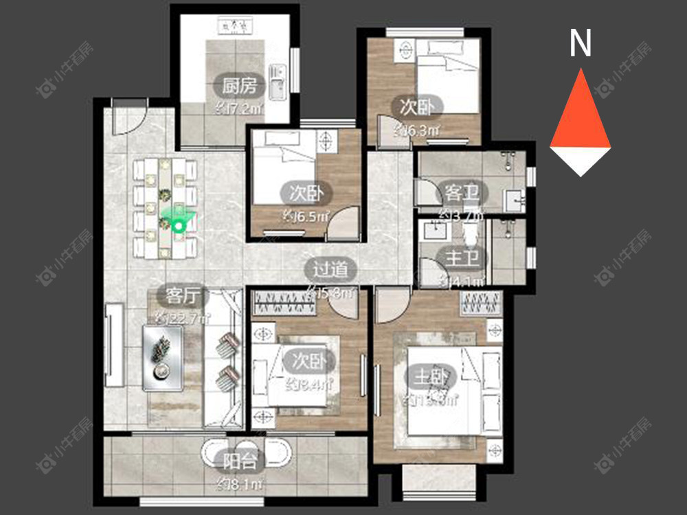 新城锦域房源户型图 常州新城锦域在售二手房源户型图_小牛看房