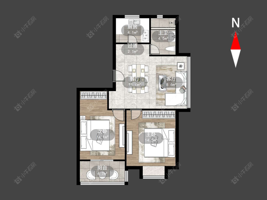 盘龙苑东区房源户型图 常州盘龙苑东区在售二手房源户型图_小牛看房