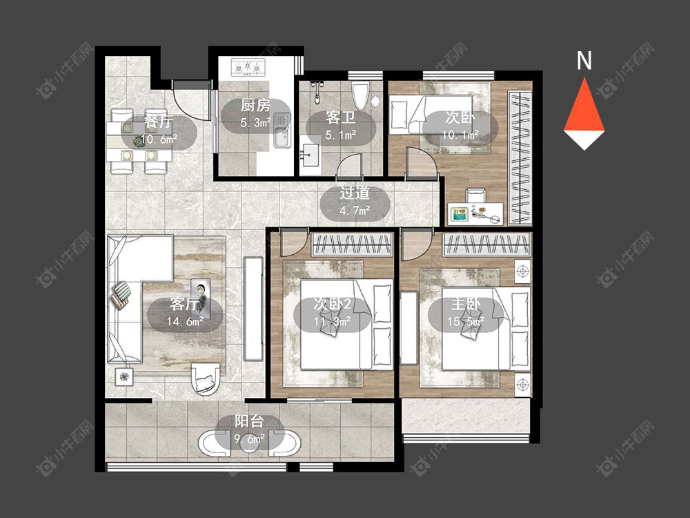 常州绿地香颂花园在售二手房源户型图_小牛看房