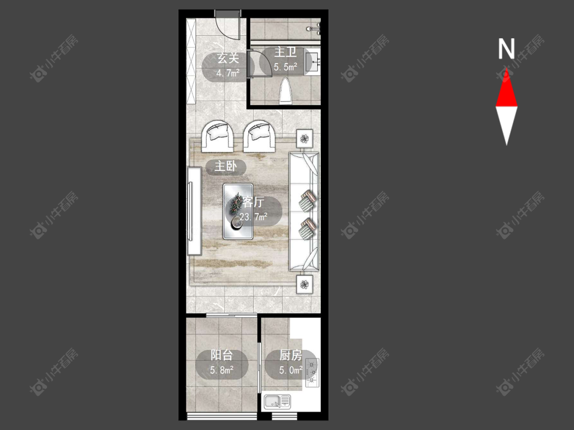 常州新北万达广场在售二手房源户型图_小牛看房