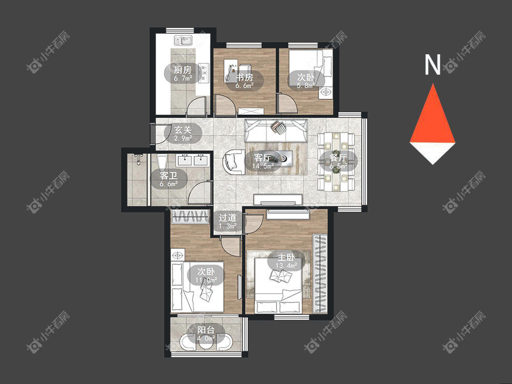 常州花之园在租房源户型图_小牛看房