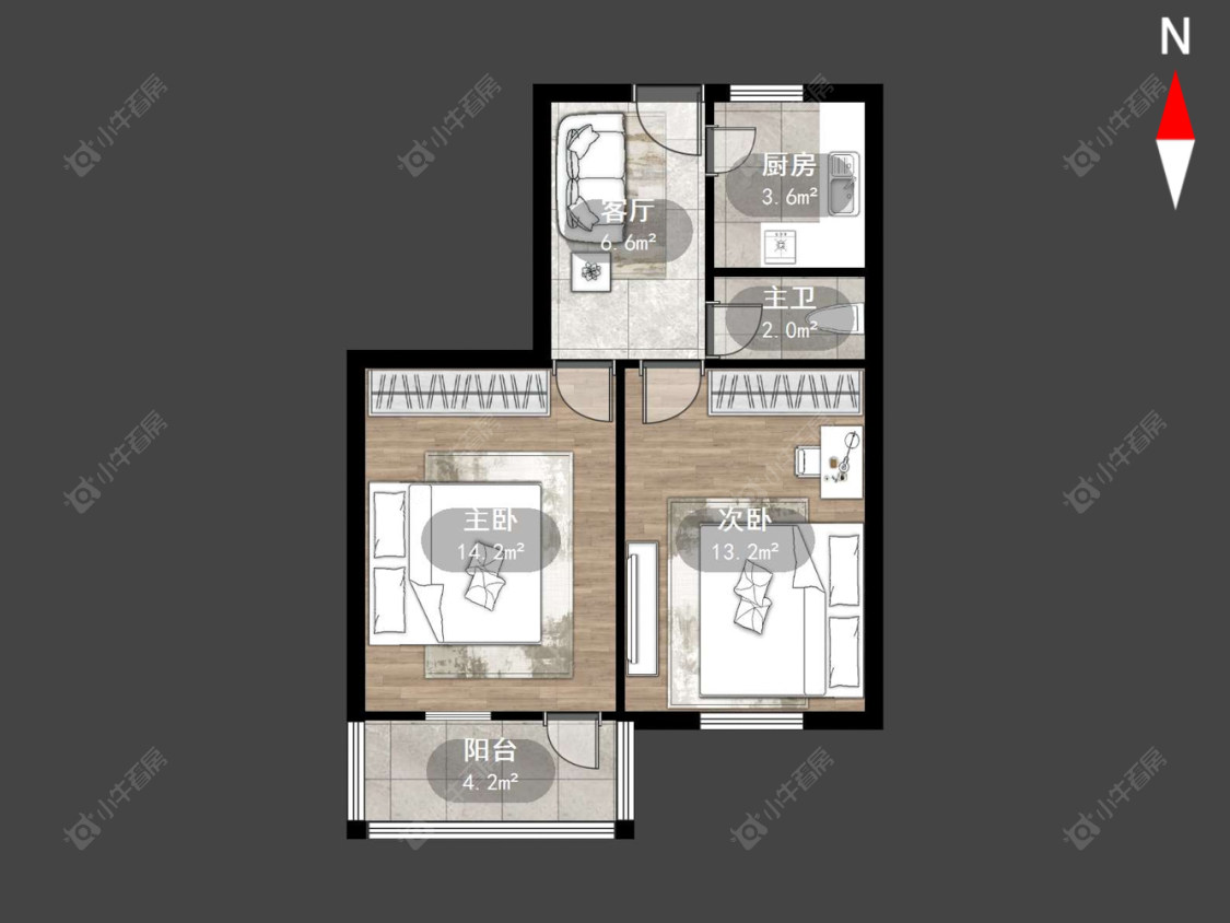常州西新桥二村在售二手房源户型图_小牛看房