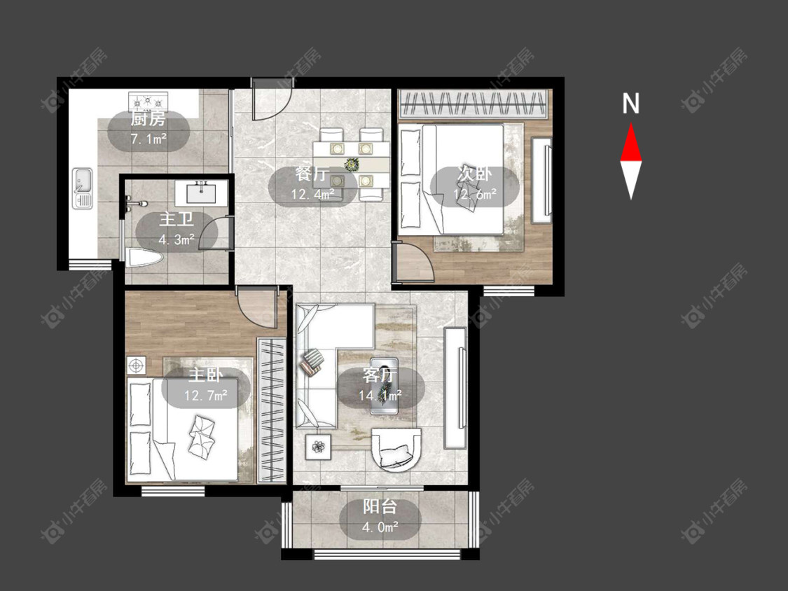 常州天山花园在售二手房源户型图_小牛看房