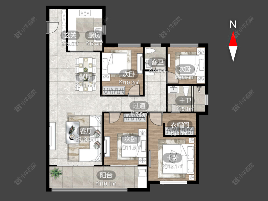 常州璞樾门第在售二手房源户型图_小牛看房