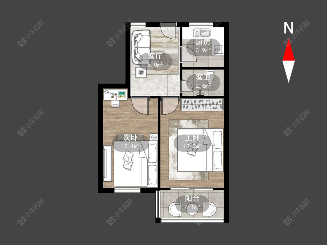 常州勤业一二三村在售二手房源户型图_小牛看房