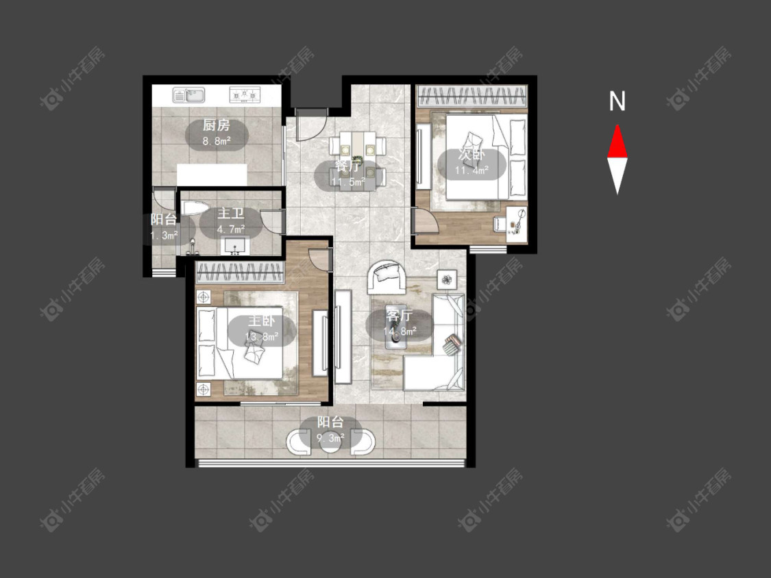 九龙仓繁华里房源户型图 常州九龙仓繁华里在售二手房源户型图_小牛看房