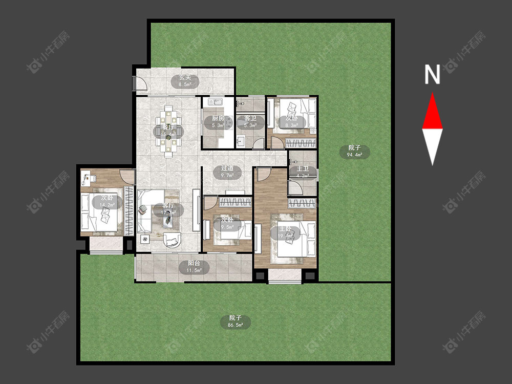 常州星河丹堤八区在售二手房源户型图_小牛看房