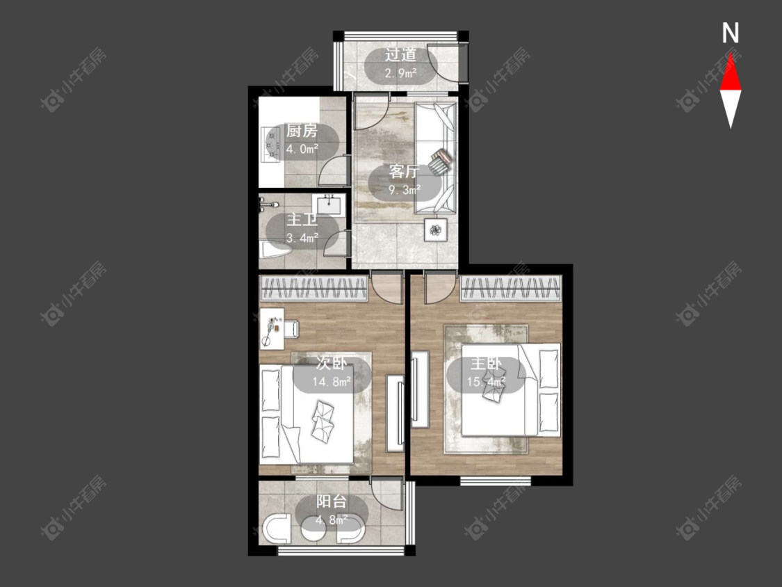 常州吴家场公寓在售二手房源户型图_小牛看房