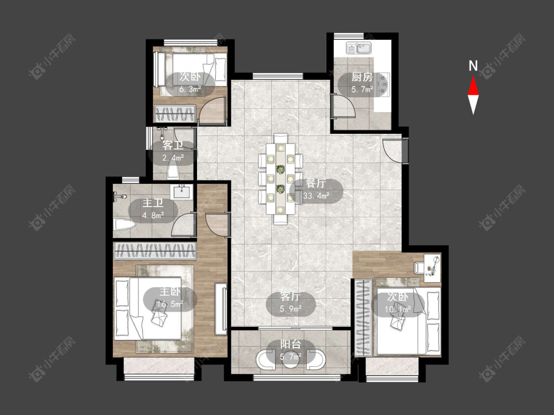 常州万科公园大道二三期在售二手房源户型图_小牛看房