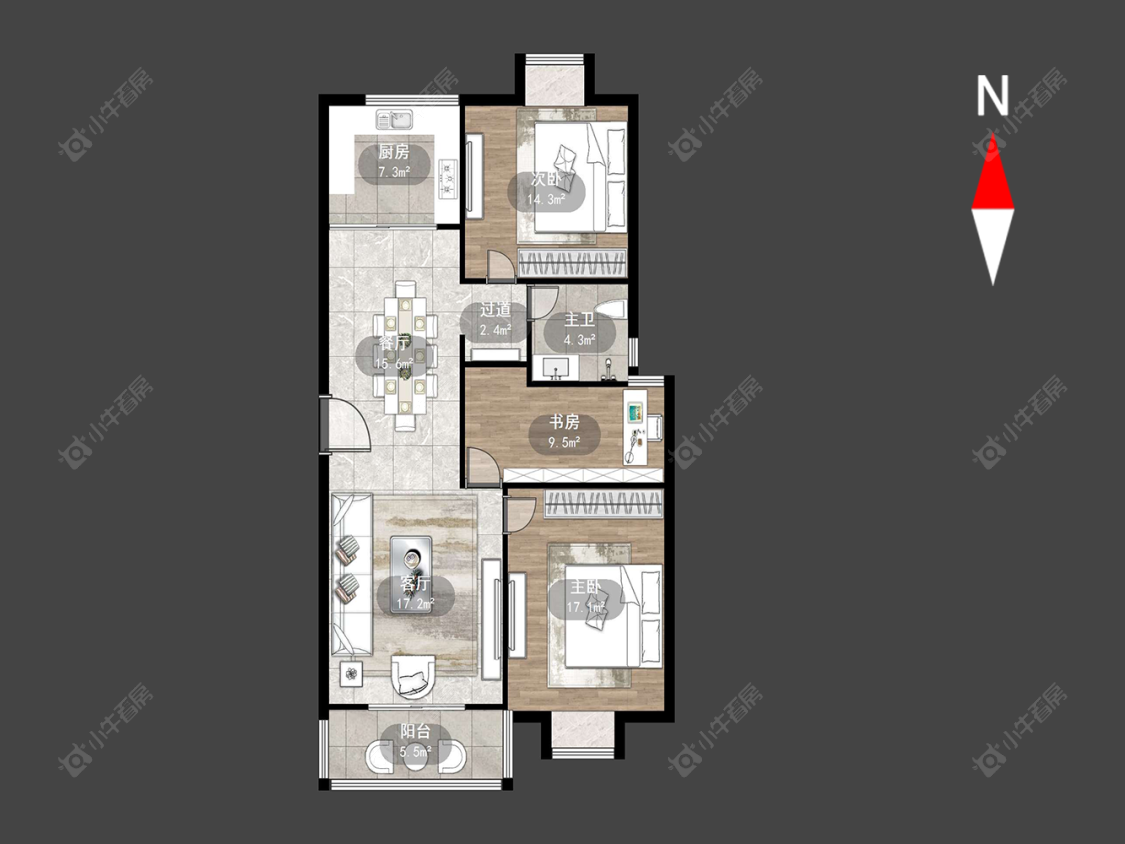 常州太湖明珠苑南苑在售二手房源户型图_小牛看房