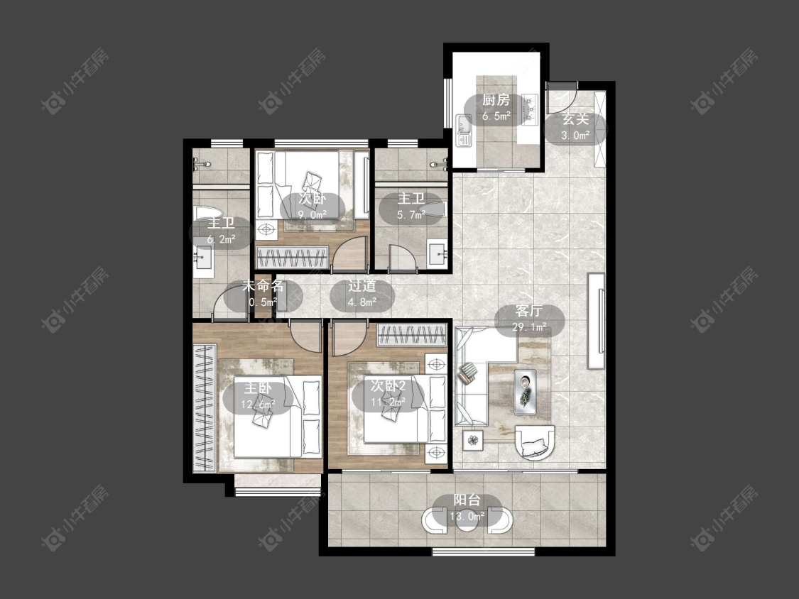 丹阳璞悦观邸在售二手房源户型图_小牛看房