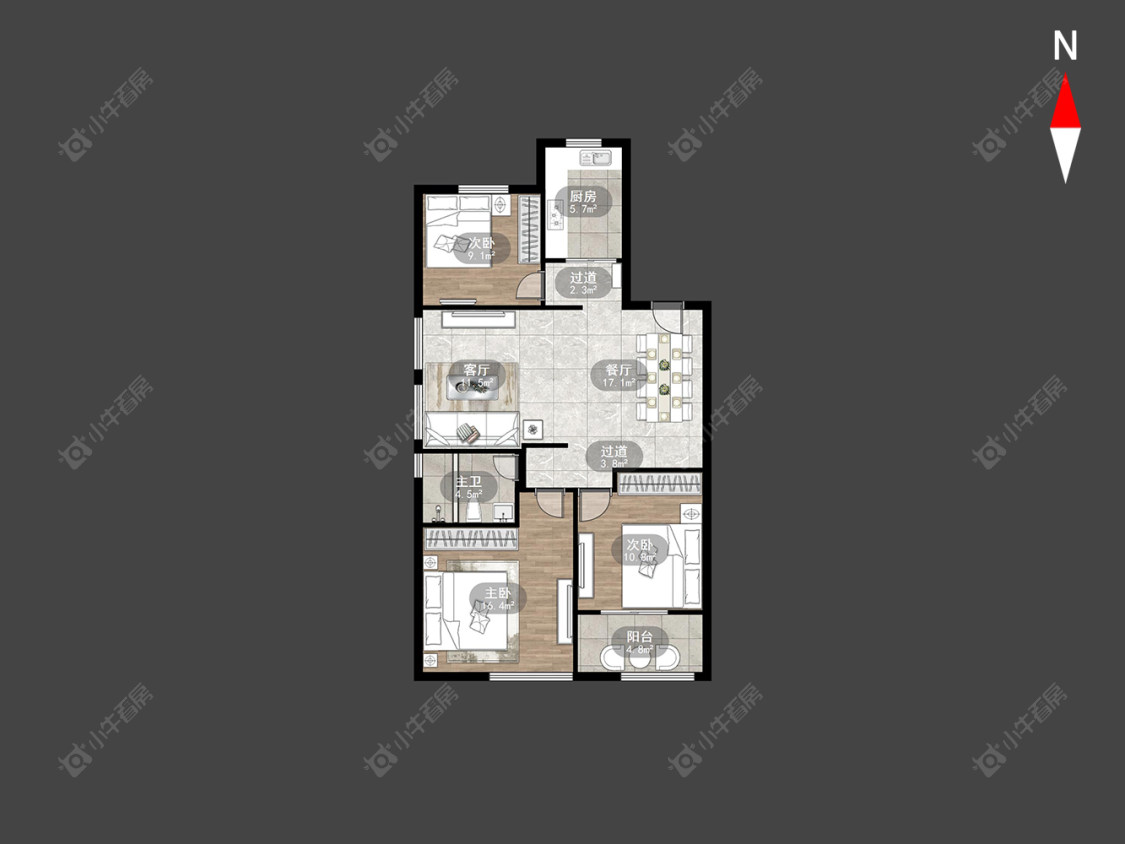 常州青枫颐景花园在售二手房源户型图_小牛看房