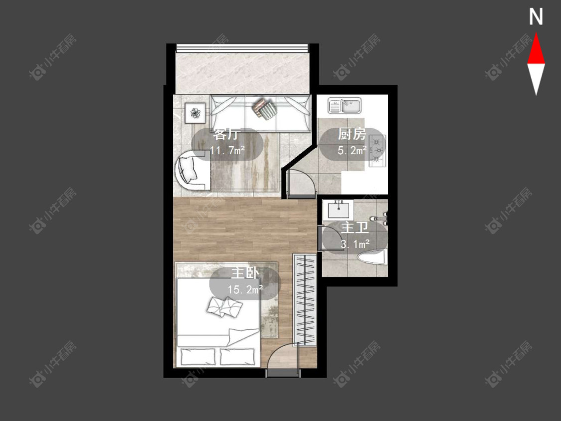 常州云庭公寓在售二手房源户型图_小牛看房