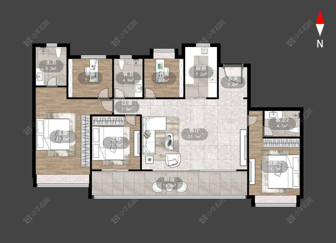 常州桃花院子在售二手房源户型图_小牛看房