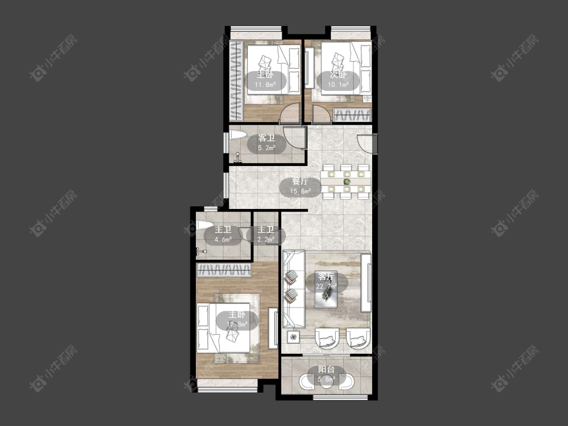 丹阳汇金天地在售二手房源户型图_小牛看房