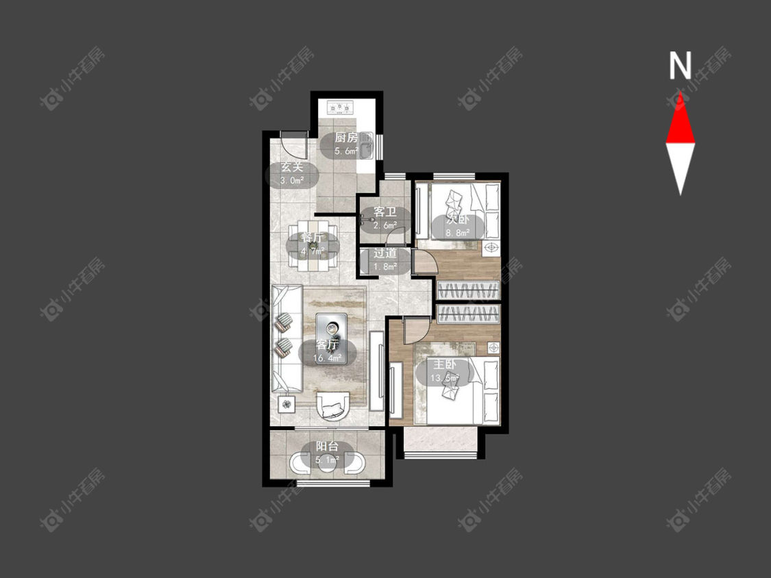 龙湖香醍时光房源户型图 常州龙湖香醍时光在售二手房源户型图_小牛看房
