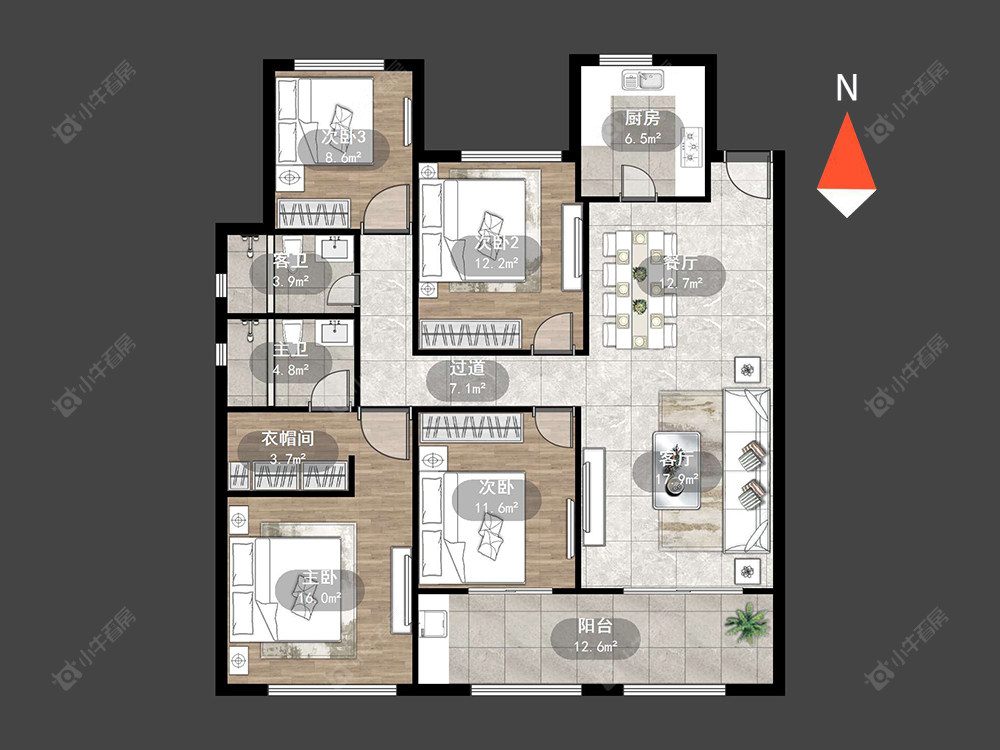 常州常发珑玥在售二手房源户型图_小牛看房