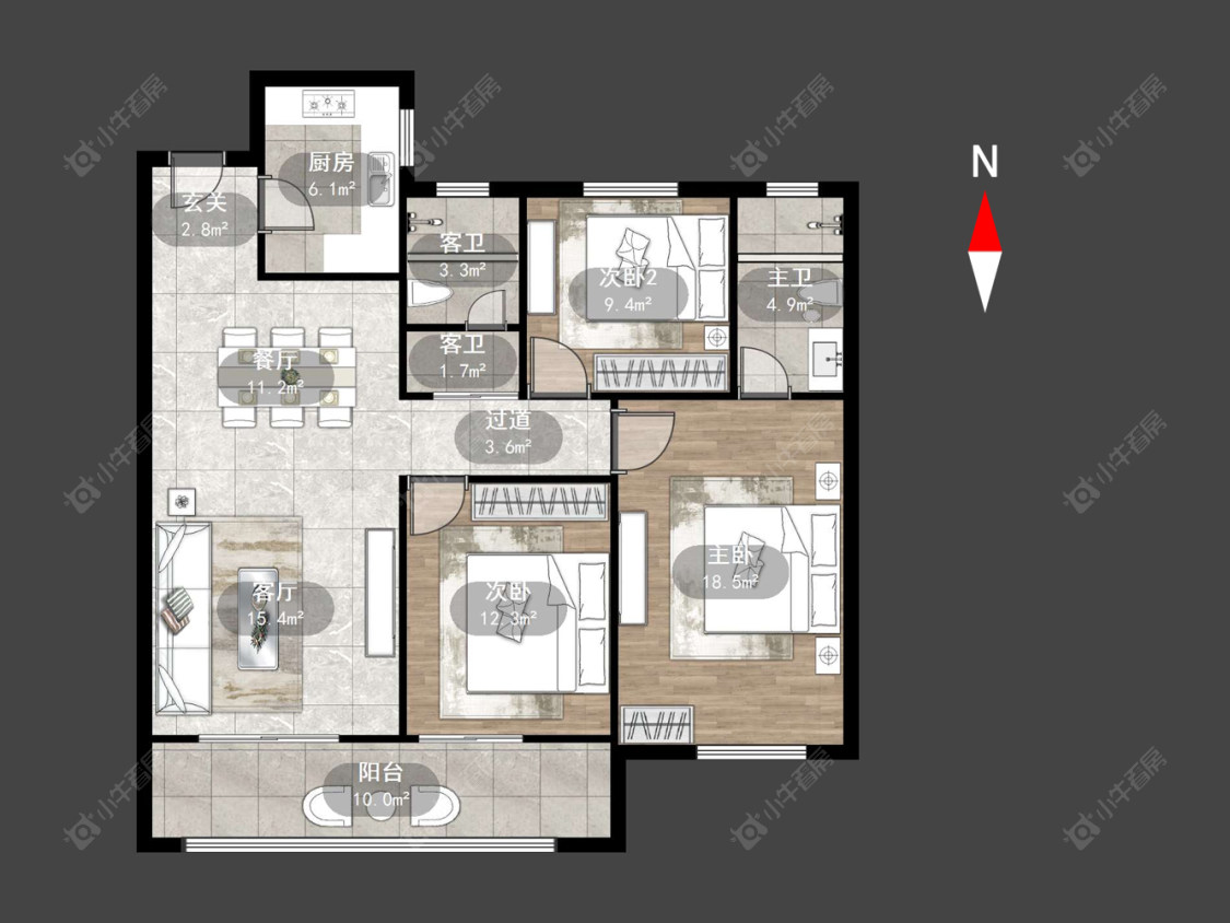 常州新尚嘉园在售二手房源户型图_小牛看房