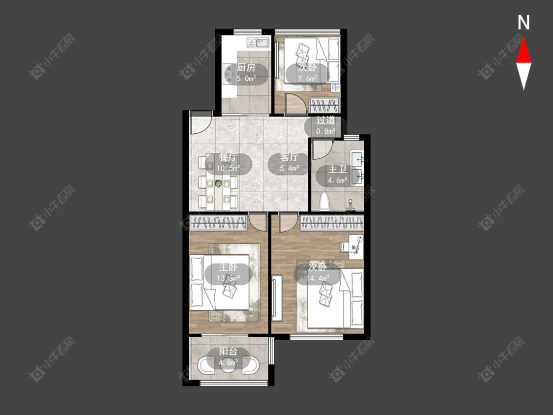 常州金玉苑在售二手房源户型图_小牛看房