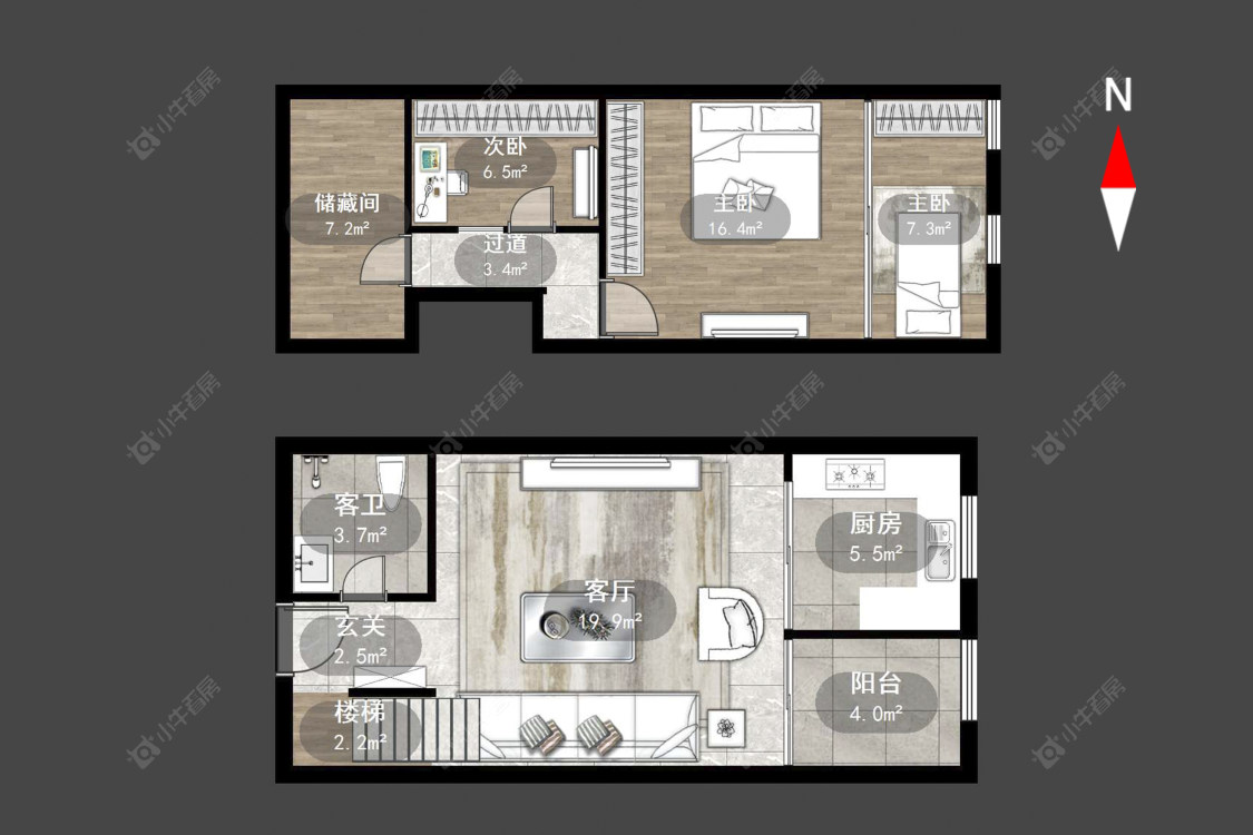 常州吾悦广场金苹果公寓在售二手房源户型图_小牛看房