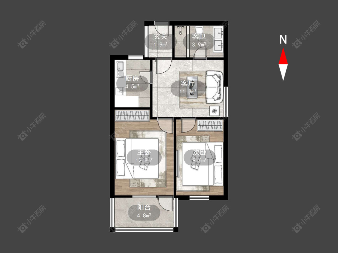 常州红梅西村在售二手房源户型图_小牛看房