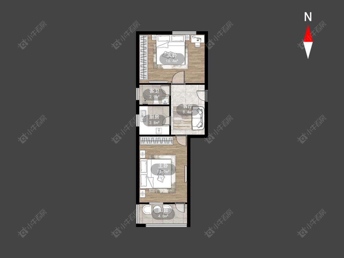 常州北环新村在售二手房房源户型图_小牛看房