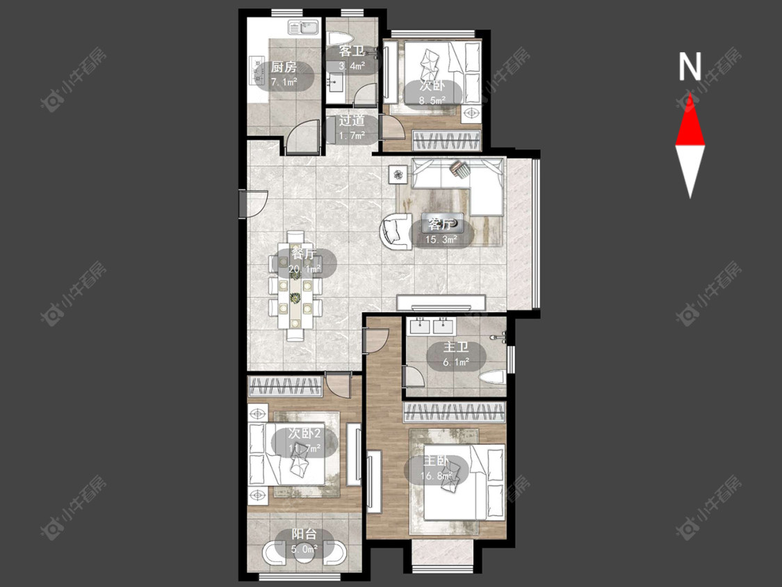 常州港龙新港城在售二手房源户型图_小牛看房