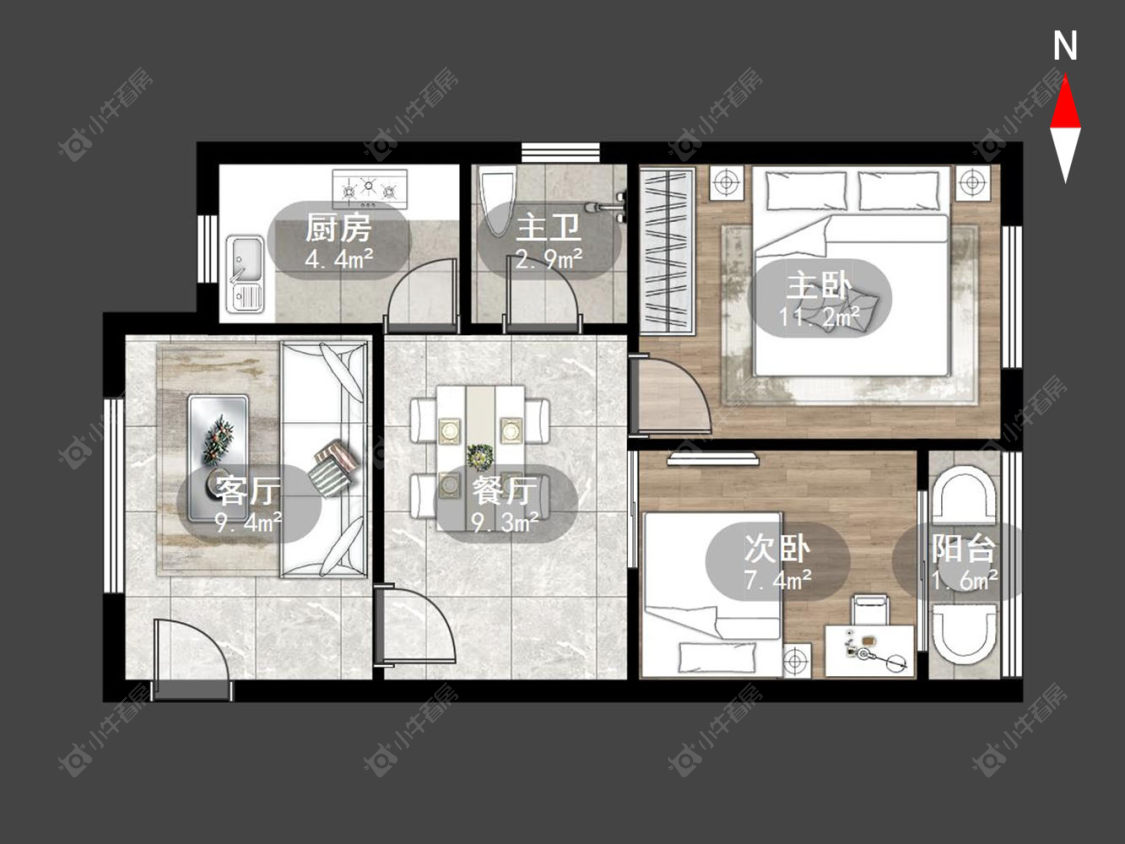 银河湾明苑一期房源户型图 常州银河湾明苑一期在售二手房源户型图_小牛看房