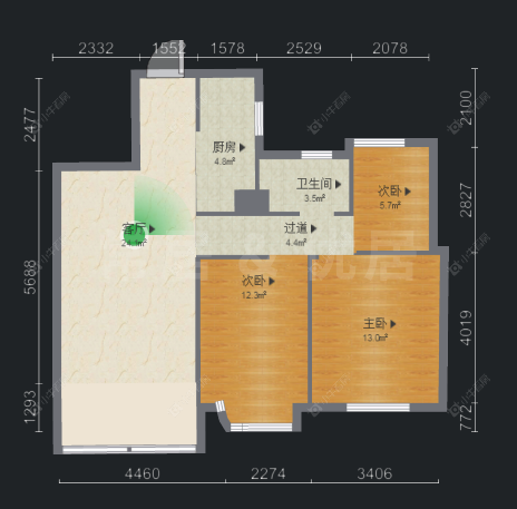 常州璞丽湾花园在售二手房源户型图_小牛看房