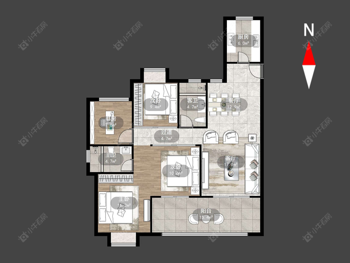 常州路劲城市印象在售二手房源户型图_小牛看房